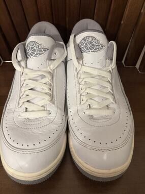 Air Jordan 2 Retro Low Sneakers Men's - White/Grey, US 11